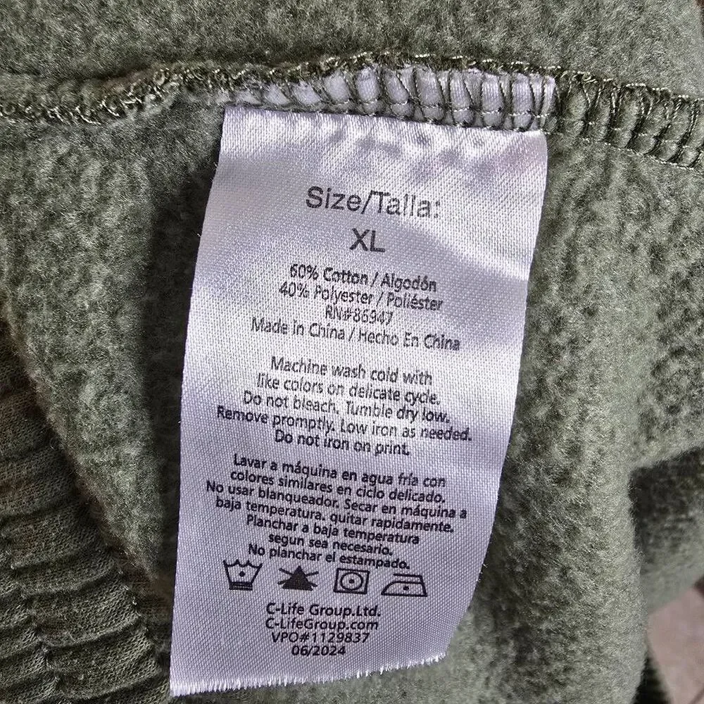 Peanuts Snoopy Olive Green Fleece Lounge Shorts XL - Picture 5 of 9